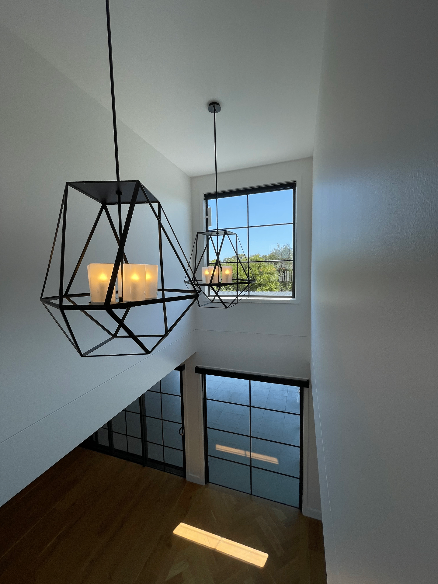 Modern architectural home with large glass facades